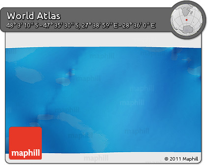 Physical 3D Map of the Area around 47° 49' 20" S, 28° 7' 30" E