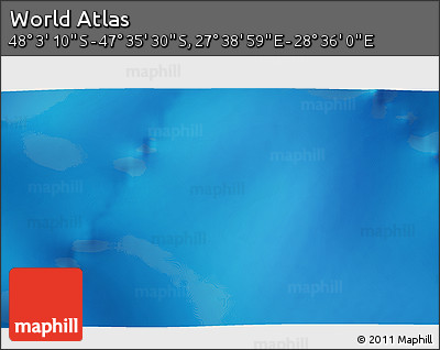 Physical 3D Map of the Area around 47° 49' 20" S, 28° 7' 30" E