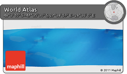 Physical Panoramic Map of the Area around 47° 49' 20" S, 28° 7' 30" E
