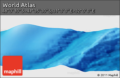 Physical Panoramic Map of the Area around 47° 49' 20" S, 31° 31' 29" E
