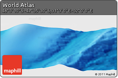 Physical Panoramic Map of the Area around 47° 49' 20" S, 31° 31' 29" E