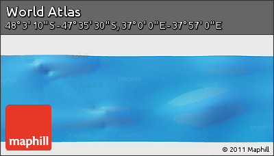 Physical Panoramic Map of the Area around 47° 49' 20" S, 37° 28' 30" E