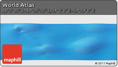 Physical Panoramic Map of the Area around 47° 49' 20" S, 37° 28' 30" E