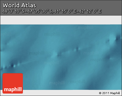 Satellite 3D Map of the Area around 47° 49' 20" S, 41° 43' 30" E