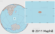 Gray Location Map of the area around 47° 49' 20" S, 41° 43' 30" E