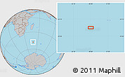 Gray Location Map of the area around 47° 49' 20" S, 48° 31' 29" E