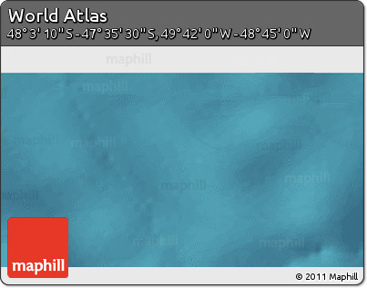 Satellite 3D Map of the Area around 47° 49' 20" S, 49° 13' 30" W