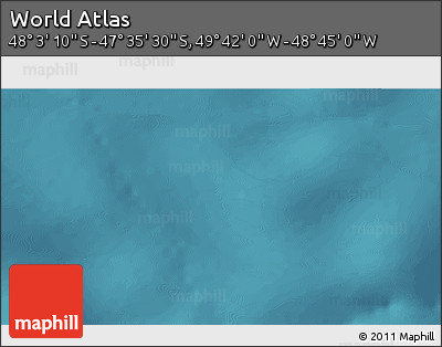 Satellite 3D Map of the Area around 47° 49' 20" S, 49° 13' 30" W