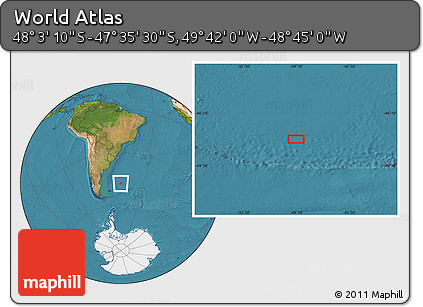 Satellite Location Map of the Area around 47° 49' 20" S, 49° 13' 30" W