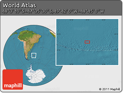 Satellite Location Map of the Area around 47° 49' 20" S, 49° 13' 30" W