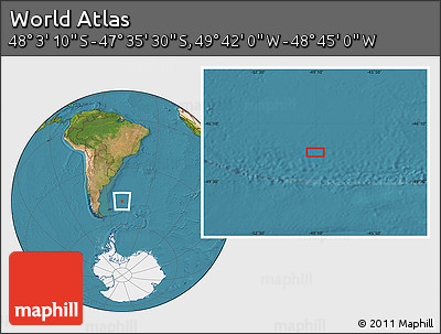 Satellite Location Map of the Area around 47° 49' 20" S, 49° 13' 30" W