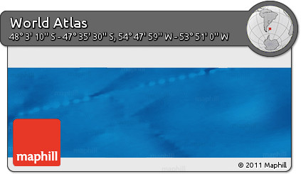 Shaded Relief Panoramic Map of the Area around 47° 49' 20" S, 54° 19' 30" W