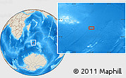 Shaded Relief Location Map of the area around 47° 49' 20" S, 55° 19' 30" E