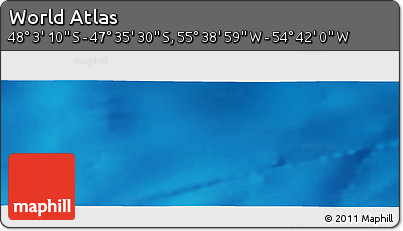Physical Panoramic Map of the Area around 47° 49' 20" S, 55° 10' 29" W