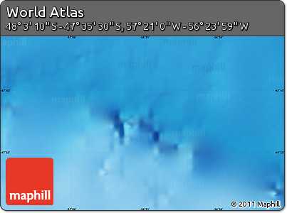 Physical Map of the Area around 47° 49' 20" S, 56° 52' 30" W