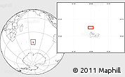 Blank Location Map of the area around 47° 49' 20" S, 68° 55' 30" E