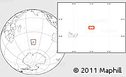 Blank Location Map of the area around 47° 49' 20" S, 73° 10' 30" E
