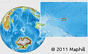 Physical Location Map of the area around 47° 49' 20" S, 75° 43' 29" E