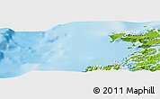 Physical Panoramic Map of the area around 47° 49' 20" S, 75° 34' 29" W