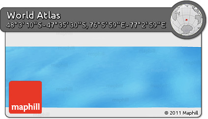 Physical Panoramic Map of the Area around 47° 49' 20" S, 76° 34' 29" E