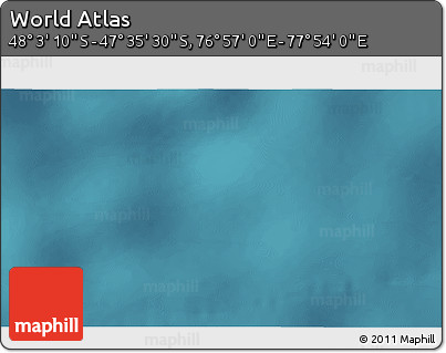 Satellite 3D Map of the Area around 47° 49' 20" S, 77° 25' 30" E