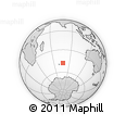 Outline Map of the Area around 47° 49' 20" S, 77° 25' 30" E, rectangular outline