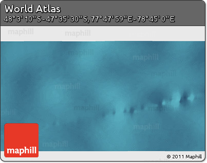 Satellite 3D Map of the Area around 47° 49' 20" S, 78° 16' 30" E