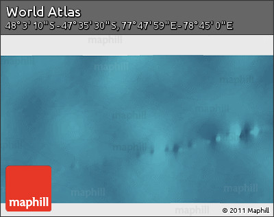 Satellite 3D Map of the Area around 47° 49' 20" S, 78° 16' 30" E