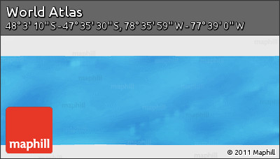 Physical Panoramic Map of the Area around 47° 49' 20" S, 78° 7' 30" W