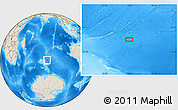 Shaded Relief Location Map of the area around 47° 49' 20" S, 79° 7' 30" E