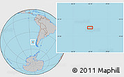 Gray Location Map of the area around 47° 49' 20" S, 83° 13' 29" W
