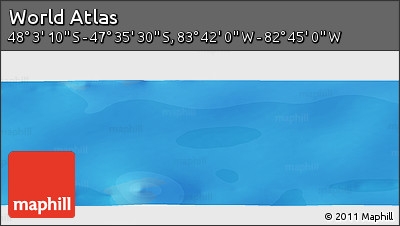 Political Panoramic Map of the Area around 47° 49' 20" S, 83° 13' 29" W