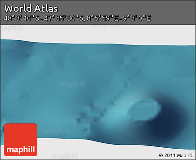 Satellite 3D Map of the Area around 47° 49' 20" S, 8° 34' 29" E