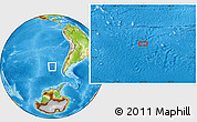 Physical Location Map of the area around 47° 49' 20" S, 92° 34' 29" W