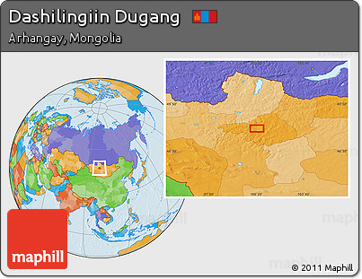 Political Location Map of Dashilingiin Dugang