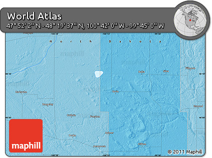Political Map of the Area around 48° 5' 50" N, 100° 13' 29" W