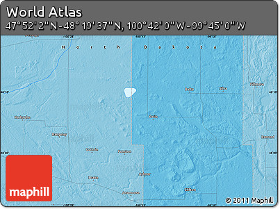 Political Map of the Area around 48° 5' 50" N, 100° 13' 29" W