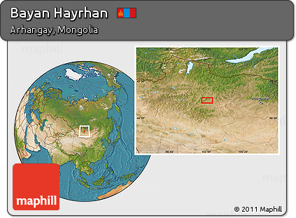 Satellite Location Map of Bayan Hayrhan