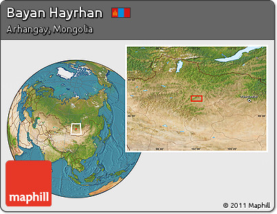 Satellite Location Map of Bayan Hayrhan