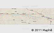 Shaded Relief Panoramic Map of the area around 48° 5' 50" N, 104° 28' 29" W