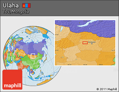 Political Location Map of Ulaha