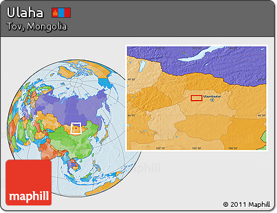 Political Location Map of Ulaha