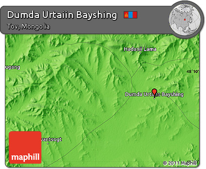 Political Map of Dumda Urtaiin Bayshing