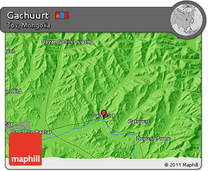 Political 3D Map of Gachuurt