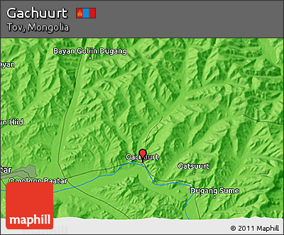 Political 3D Map of Gachuurt