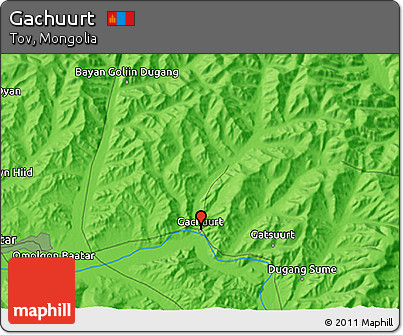 Political 3D Map of Gachuurt
