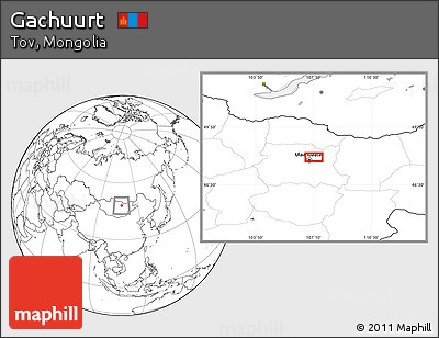 Blank Location Map of Gachuurt
