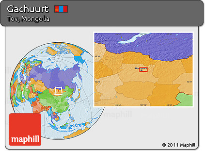 Political Location Map of Gachuurt
