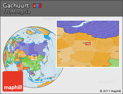 Political Location Map of Gachuurt