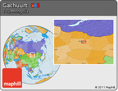 Political Location Map of Gachuurt